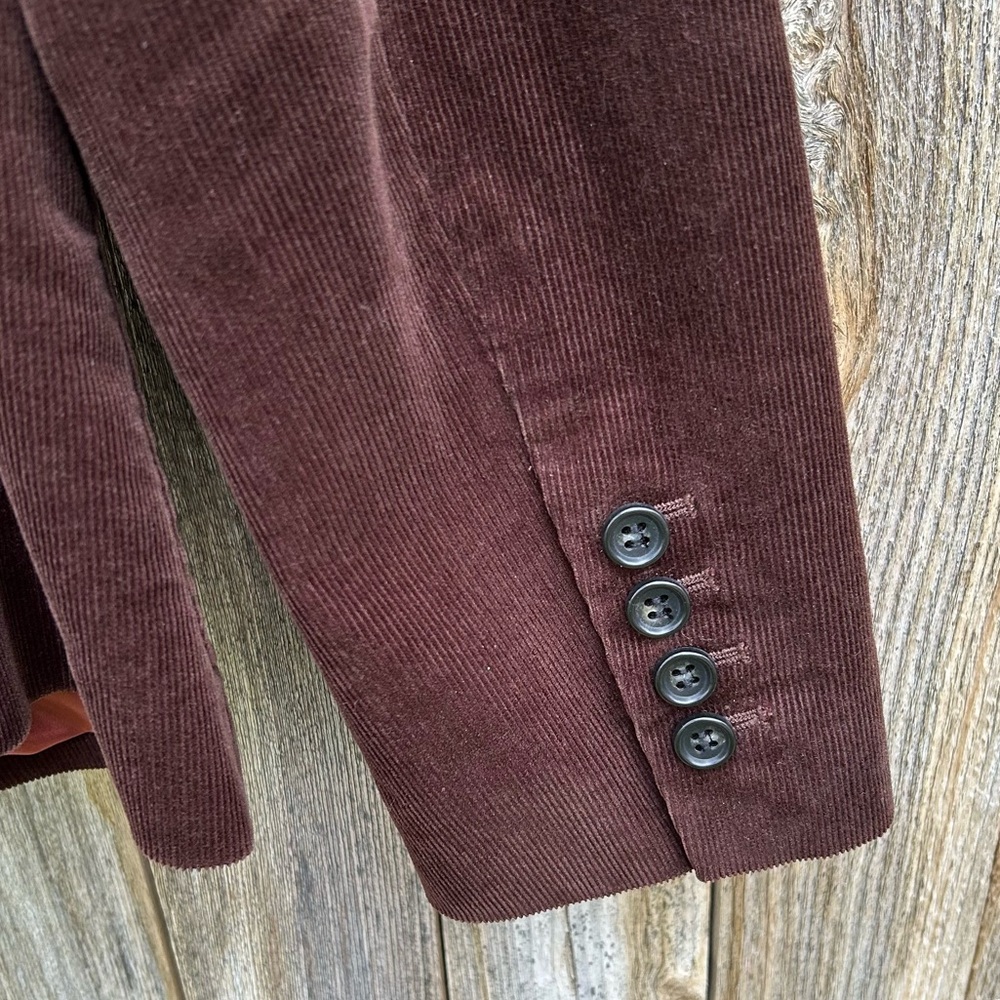 Talbots Corduroy Blazer Jacket Brown 10 - Picture 12 of 14